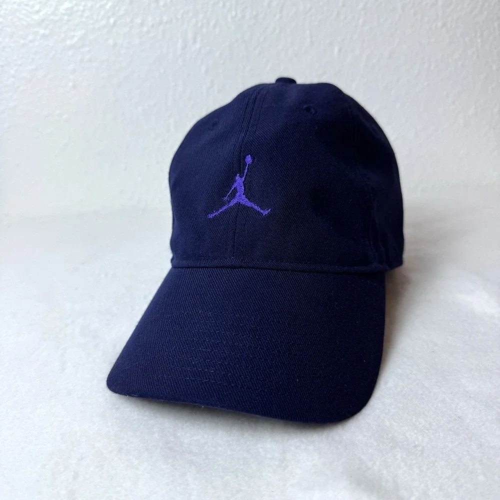 Nike Air Jordan Unstructured Curved Bill Club Hat Cap Strapback Blue Purple